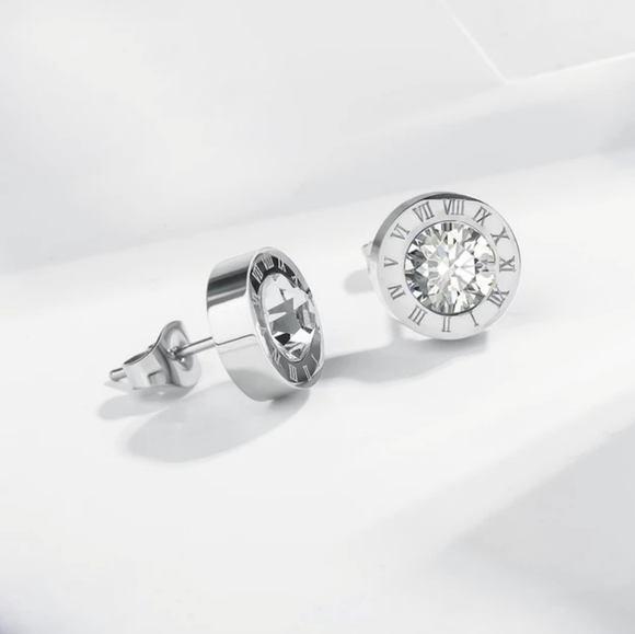 Roman Numeral Earrings - Picture 2 of 4